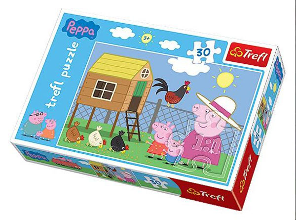 Trefl Puzzle Prasátko Peppa Pig kurník 30 dílků 20x27 cm