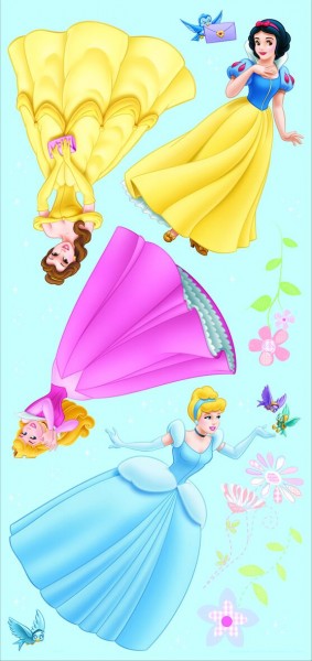DECOFUN Adhesivní nálepky na okna Princezny D51011 33 x 70 cm