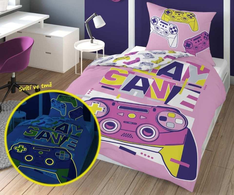 Svítící povlečení Play Game