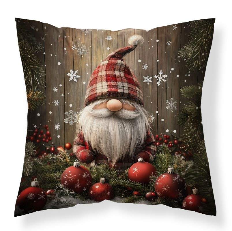 Vánoční povlak na polštářek Trpaslík ozdoby micro 40/40