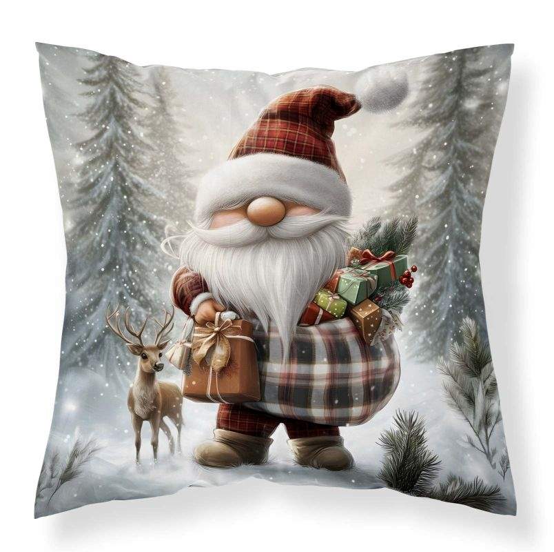 Vánoční povlak na polštářek Trpaslík cesta micro 40/40