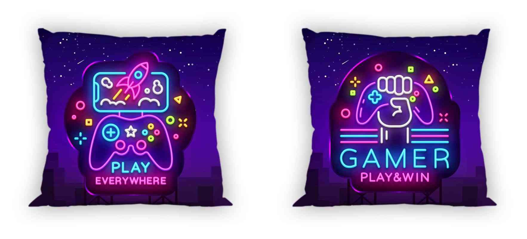 Povlak na polštářek Gamer Neon