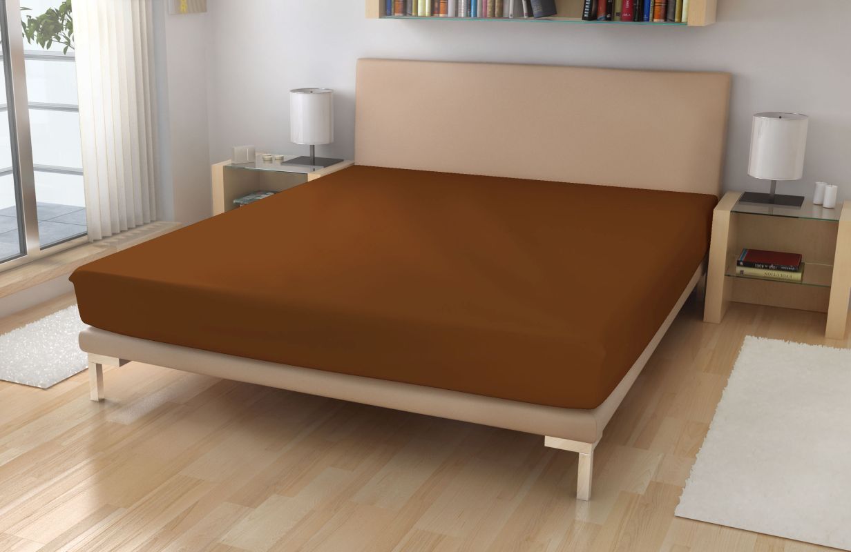 EXKLUSIVE Mikroplyšové prostěradlo Čokoládové 60/120