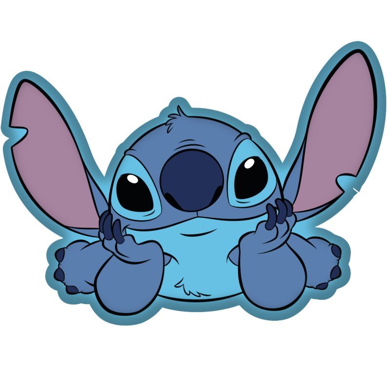 Tvarovaný plyšový polštářek Lilo and Stitch 33x25 cm