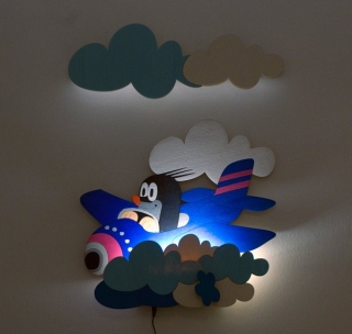 LED Lampička Krtek v letadle s dálkovým ovládáním