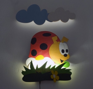 LED Lampička Beruška se sluníčkem a mráčky s d. ovládáním