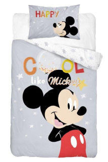 Povlečení do postýlky Mickey Cool grey