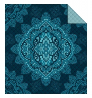 Přehoz na postel Mandala tyrkys 170/210