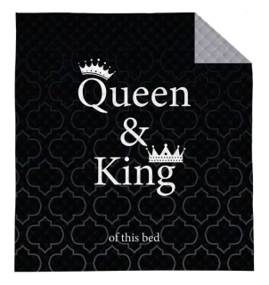Přehoz na postel Queen and King black 220/240