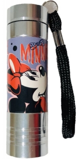 LED baterka Minnie stříbrná