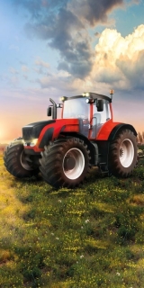 Osuška Traktor červený