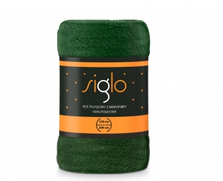 Plyšová deka lahvově zelená super soft 150/200