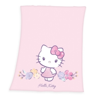 Fleece deka Hello Kitty květy