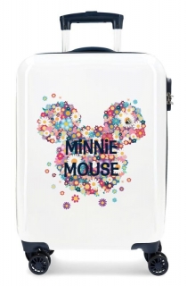 ABS Cestovní kufr Minnie Sunny Day Flowers Blue 55 cm