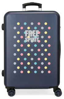 ABS Cestovní kufr Movom Free Dots Marino 65 cm
