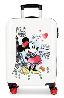 ABS Cestovní kufr Minnie Around the World Paris Red 55 cm