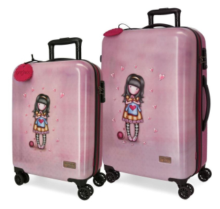 Sada cestovních kufrů ABS Santoro Gorjuss For my love 55/67 cm