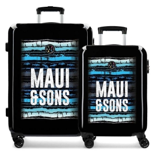 ABS Cestovní kufry Maui and Sons Waves SADA 55/69 cm