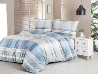 LUXURY Saténové povlečení PALOMAR modrý 140x200