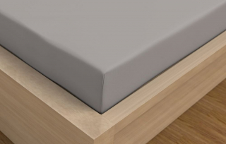Luxusní Saténové prostěradlo světle šedé 90x200+25 cm