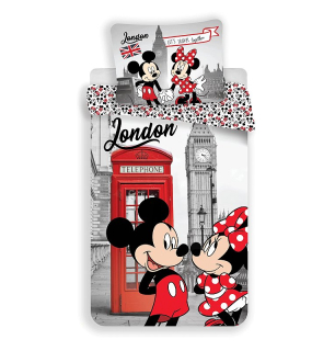 Povlečení Mickey a Minnie Londýn Telephone