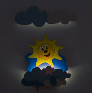 LED Lampička Sluníčko s mráčky